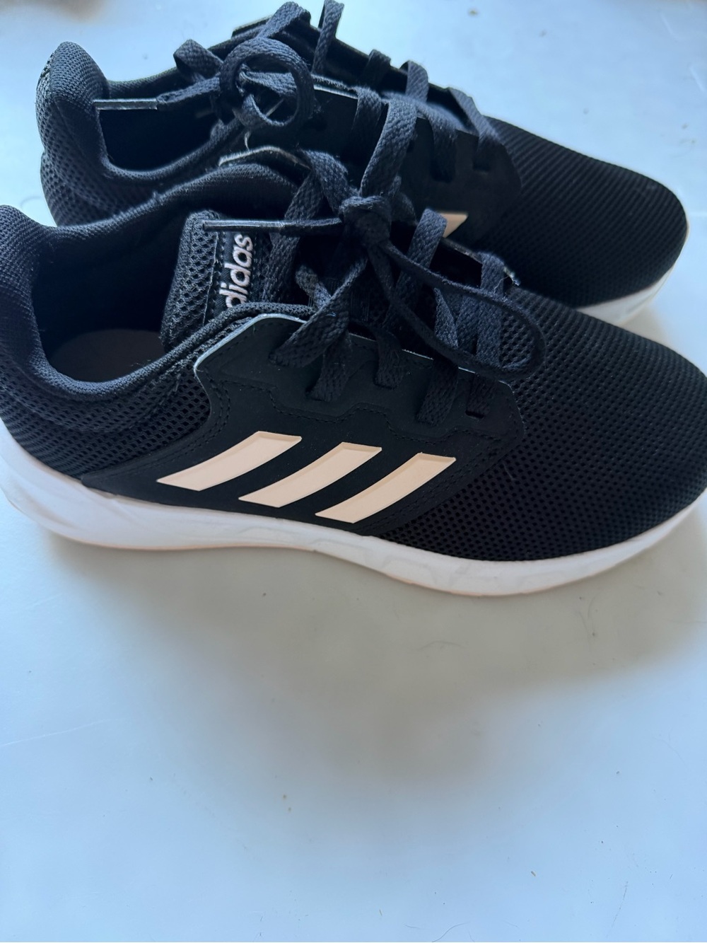 adidas Black Sneakers with pink Stripes